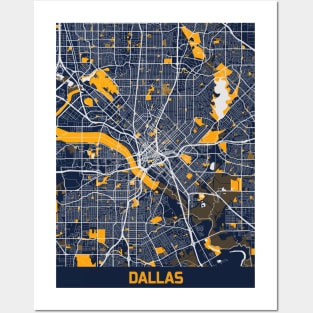 Dallas - United States Bluefresh City Map Posters and Art